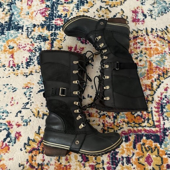 Sorel Womens Sorel Conquest Carly Boots Size 7.5 Waterproof Full Grain Leather - Picture 5 of 9